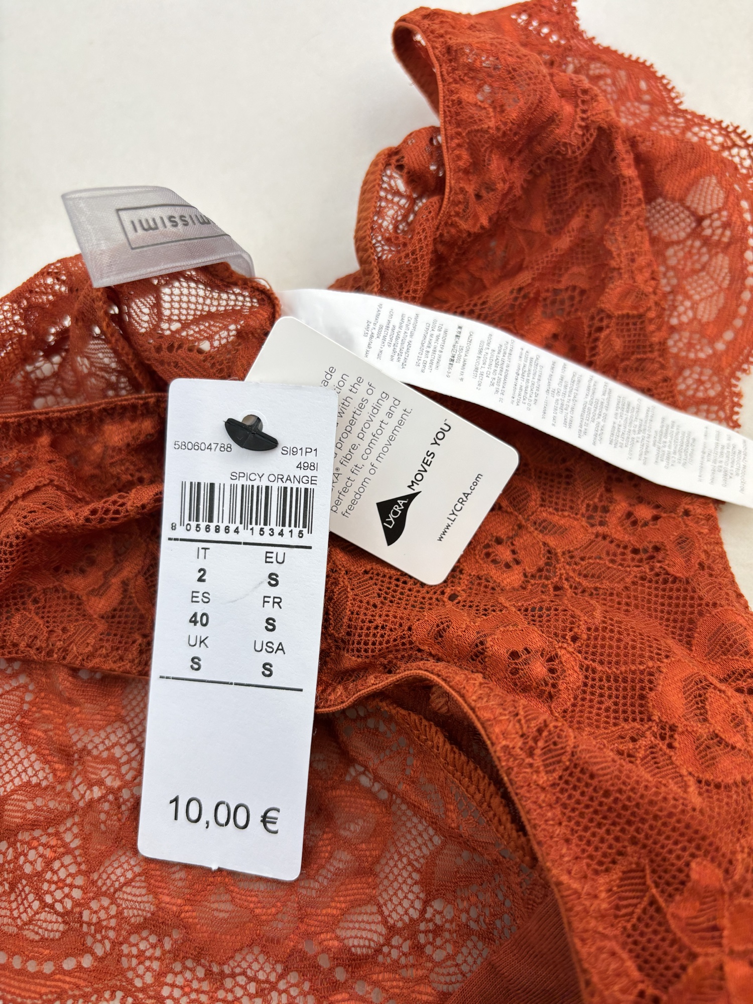 Intimissimi Lyra Lace – koronkowe figi Spicy Orange - obrazek 9